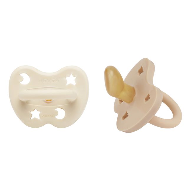 Natural Rubber Physiological Pacifiers - Set of 2 | Cream