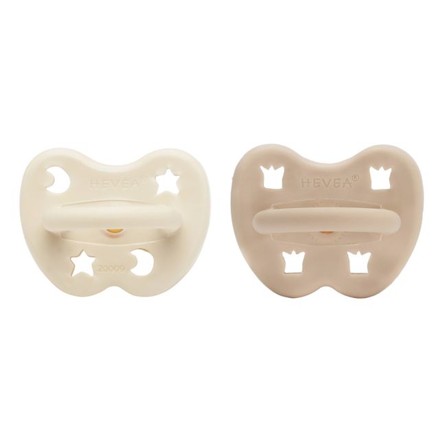 Natural Rubber Physiological Pacifiers - Set of 2 | Cream
