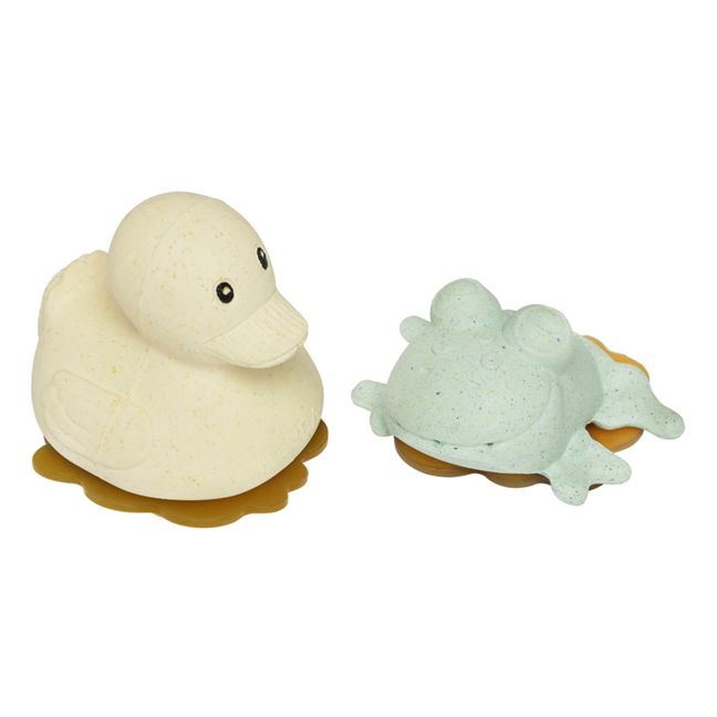 Upcycled Bath Toy Set - Duck & Frog | Sage