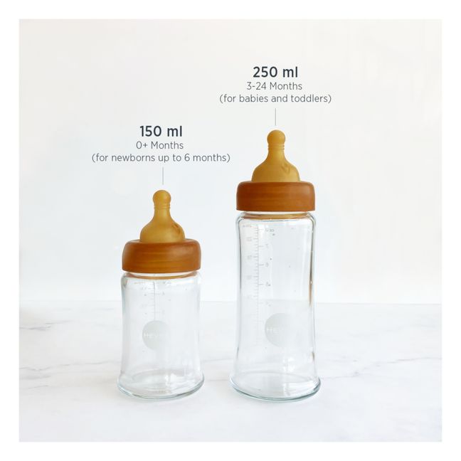 Nuckelflaschen aus Glas mit großer Öffnung Mittlere Strömung - 2er-Set