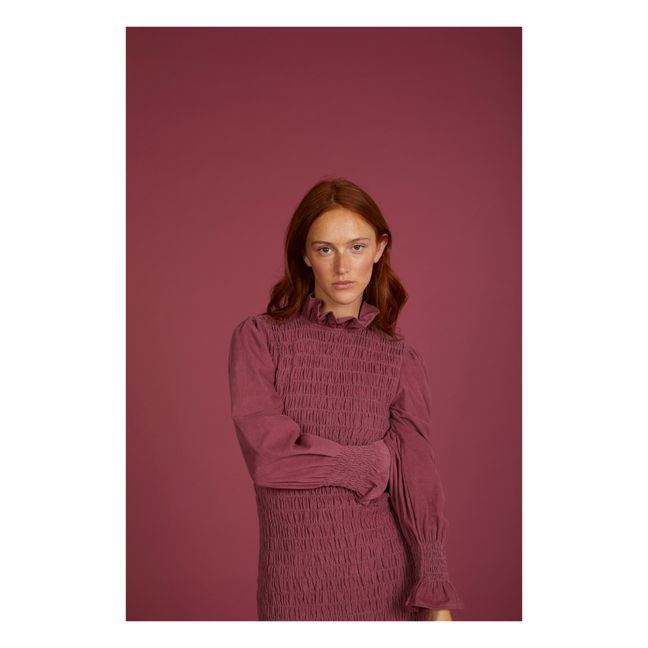 Maxivestido de pana Aleria | Rose boisé