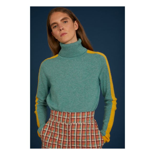 Maglione in cashmere con albero | Blu