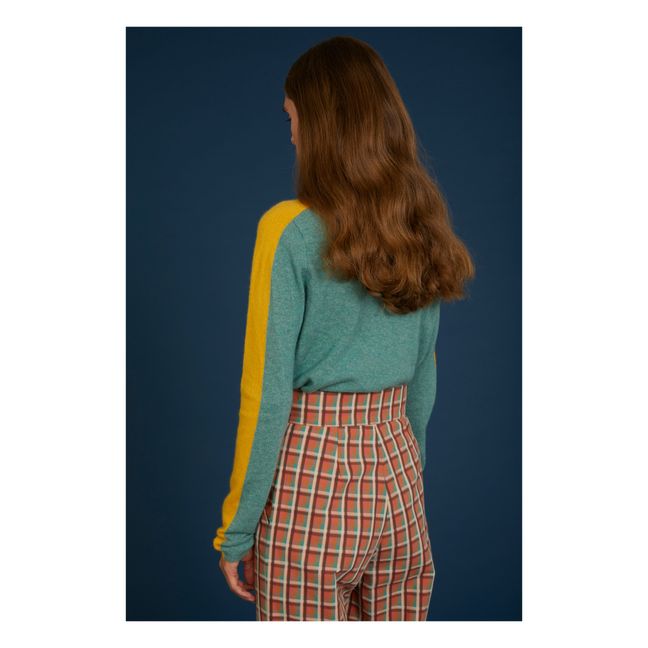 Maglione in cashmere con albero | Blu