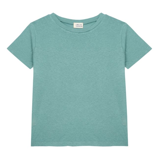 T-shirt in cotone organico | Azzurro fiordaliso