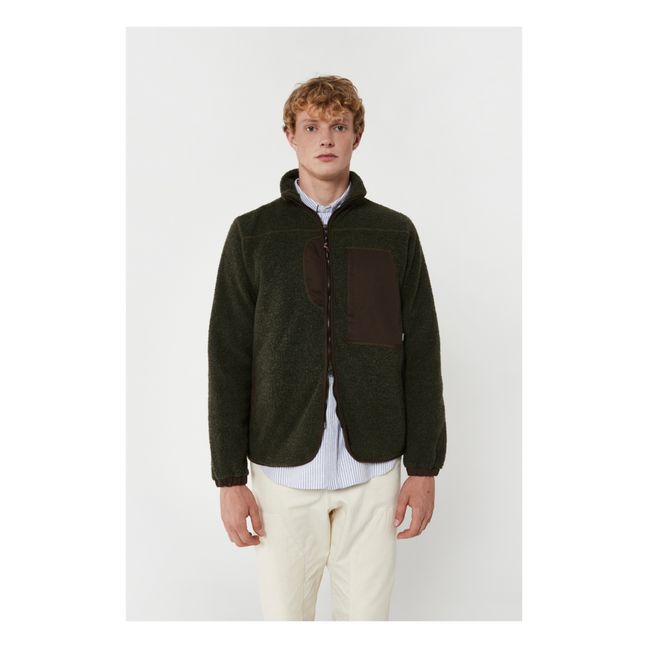 Bi-Material Fleece Jacket | Cactus