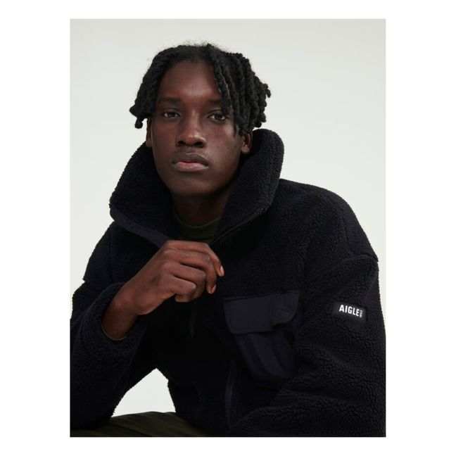 Veste Sherpa Poche | Noir