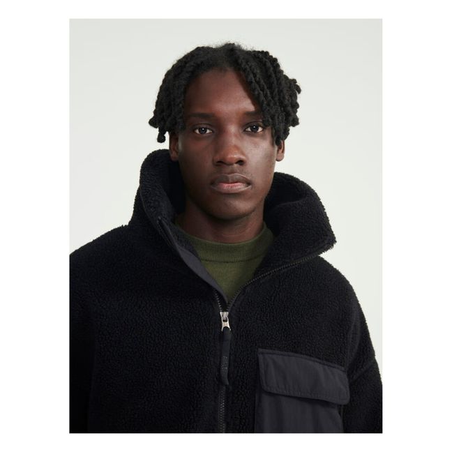 Chaqueta Sherpa Pocket | Negro