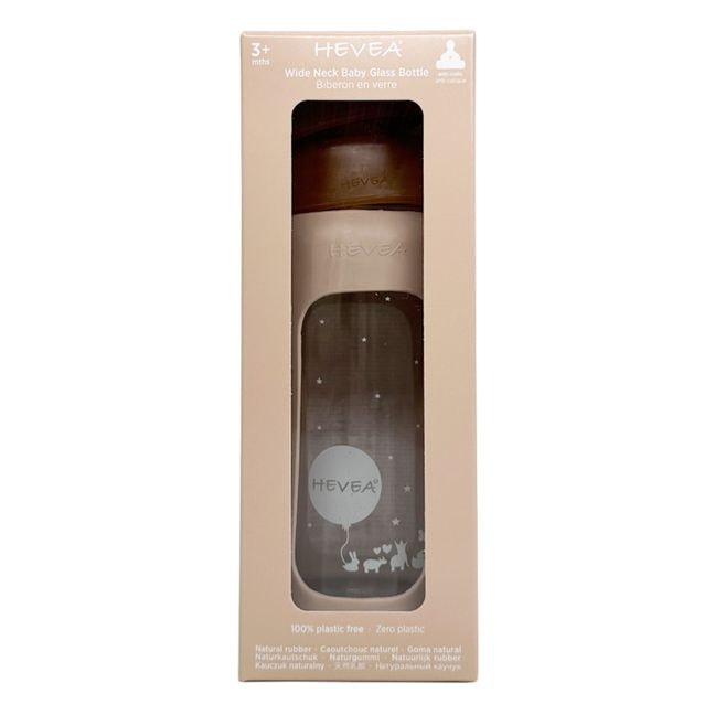 Medium Flow Wide-Neck Glass Bottle with Protective Sleeve | Sand