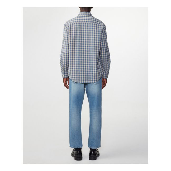 Deon 5465 Organic Cotton Checkered Shirt | Ecru