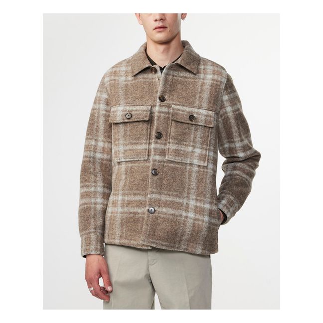 Wilas 8267 Wool Checked Jacket | Camel