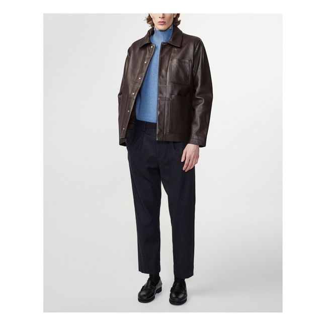 Pantaloni Bill 1630 in lana riciclata | Blu marino