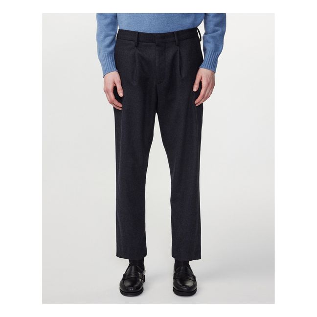 Bill Trousers 1630 Recycled Wool | Navy blue