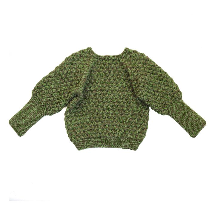Suéter de merino hecho a mano Elissa | Verde- Imagen del producto n°0