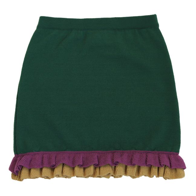 Lena Merino skirt | Chrome green