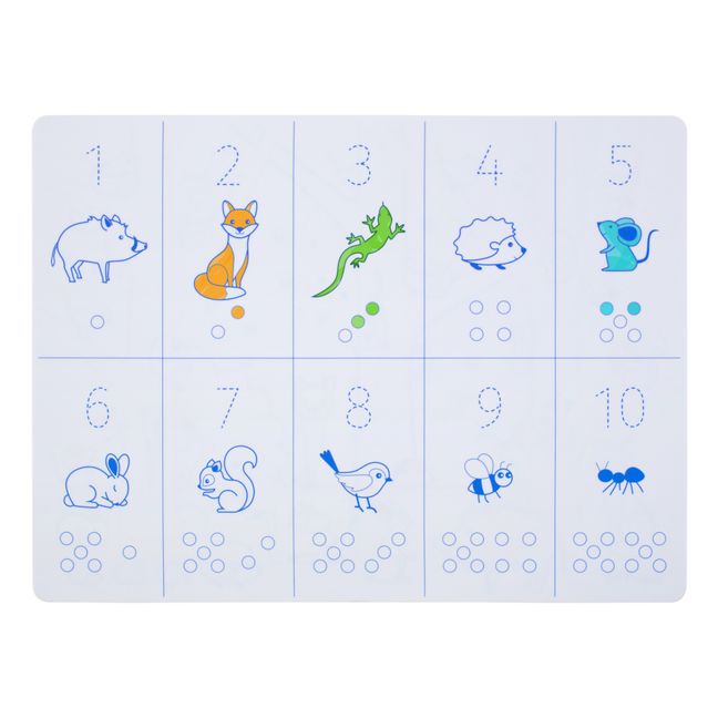 Set de table à colorier Nombres