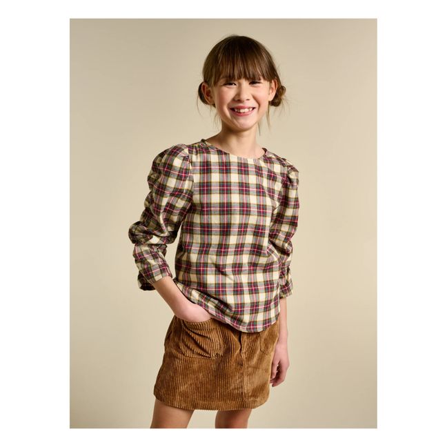 Blusa de cuadros Aladin | Crudo