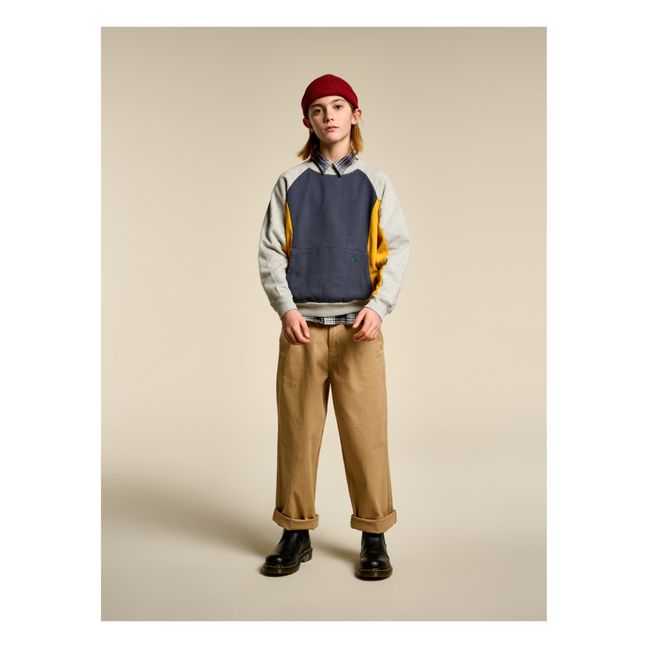 Sweat Colorblock Fortino | Gris chiné