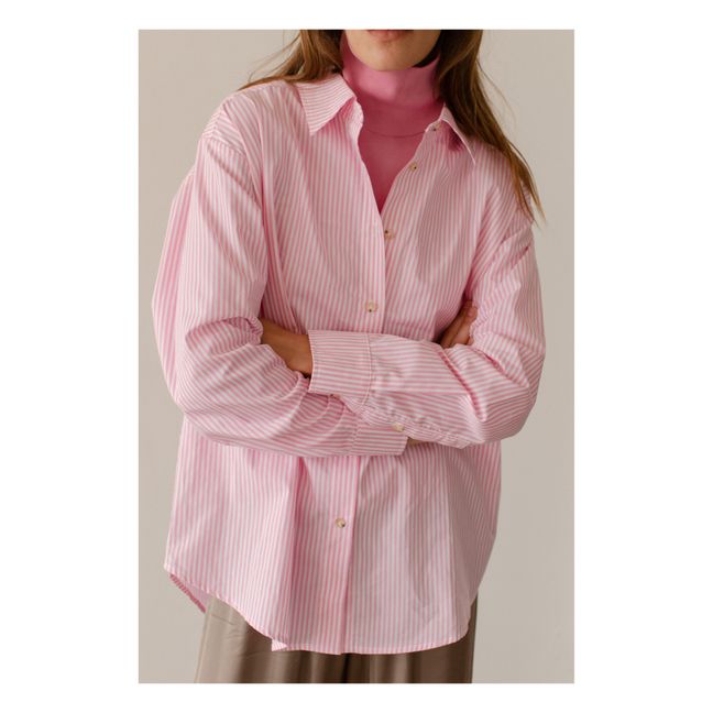 Chemise Pop Rayures  | Rosa