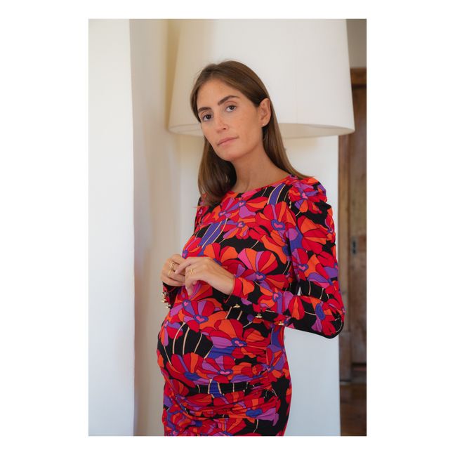 Robe de Grossesse Thelma Flower | Rouge
