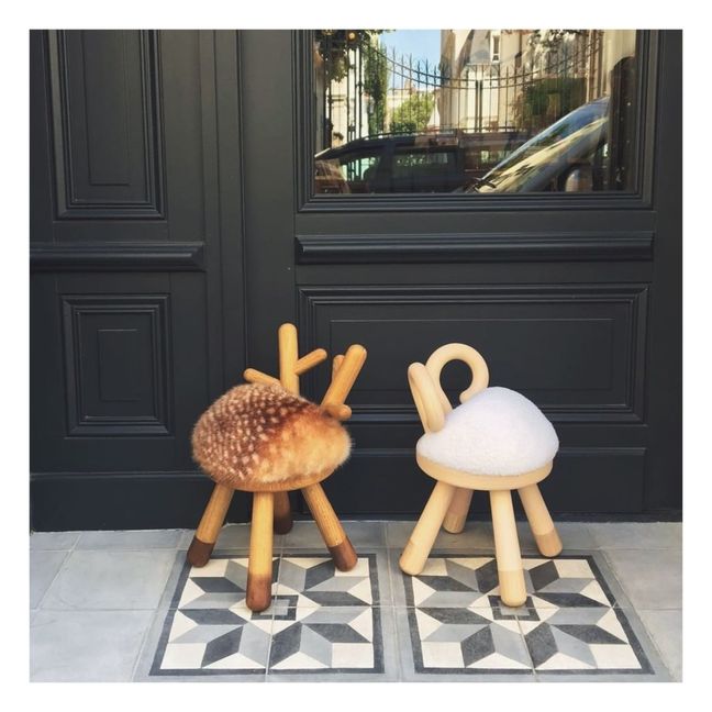 Sheep Chair in oak and beechwood by Takeshi Sawada | White