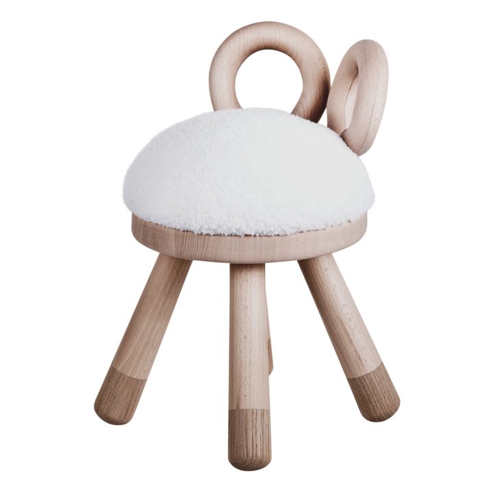 Chaise Mouton en chêne et hêtre par Takeshi Sawada | Blanc- Image produit n°3