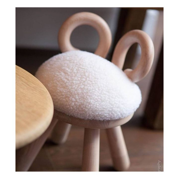 Chaise Mouton en chêne et hêtre par Takeshi Sawada | Blanc- Image produit n°5
