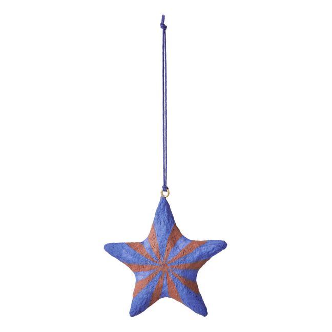 Paper mache Christmas star decoration | Brown