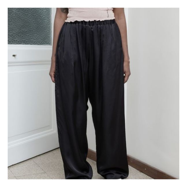 Pantalon Elastiqué Cravat Viscose | Nero