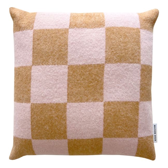 Damier cushion | Terracotta