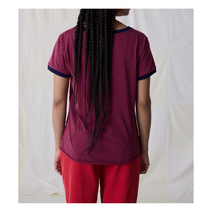 Maglietta Toro Embracing in cotone organico | Bordeaux- Immagine del prodotto n°2