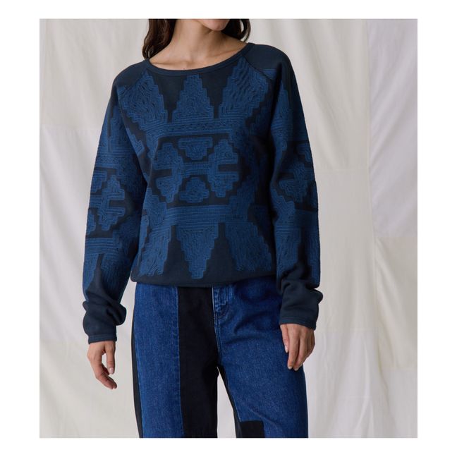 Sweat Shine Nepal Broderies Coton Bio | Carbone