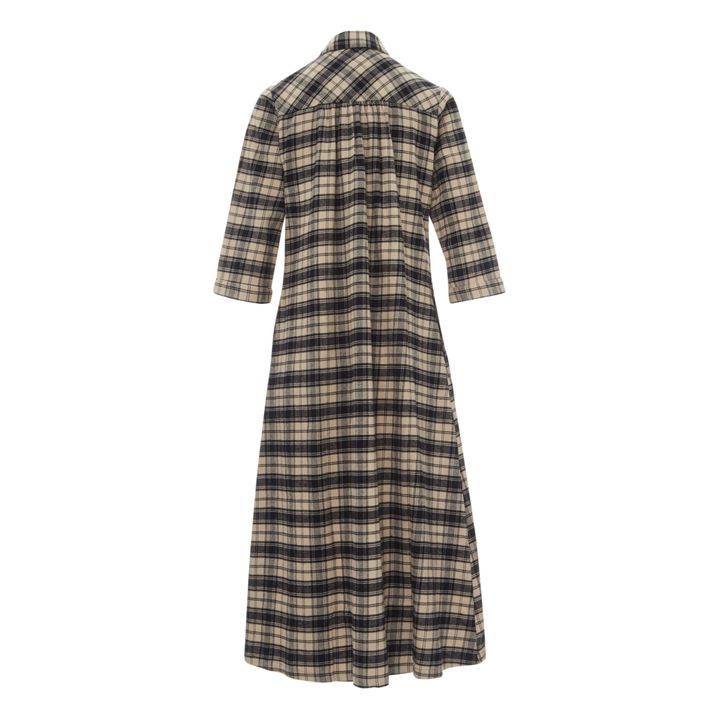 Leon & Harper - Roxette Check Organic Cotton Flannel Dress - Black ...