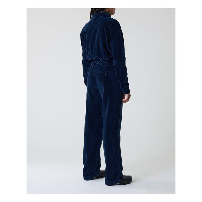 Jumpsuit Orelie Velours Bio-Baumwolle | Nachtblau