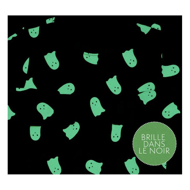 Pyjama Coton Bio Fantôme Phosphorescent | Noir