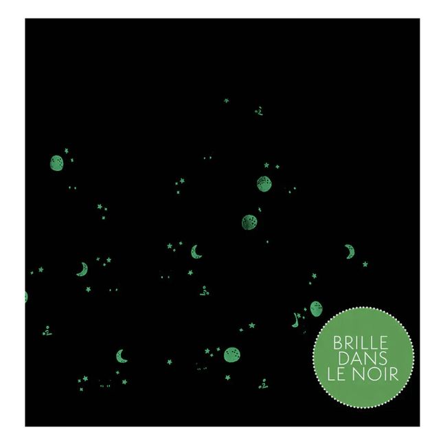 Pyjama Coton Bio Chat Sorcier Phosphorescent | Rosa Viejo