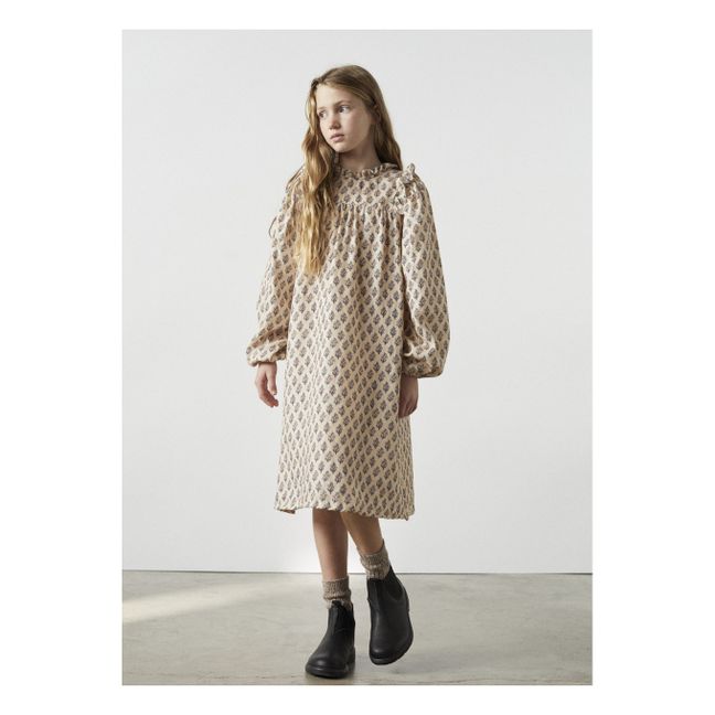 Naina Responsible Cotton Dress | Ecru
