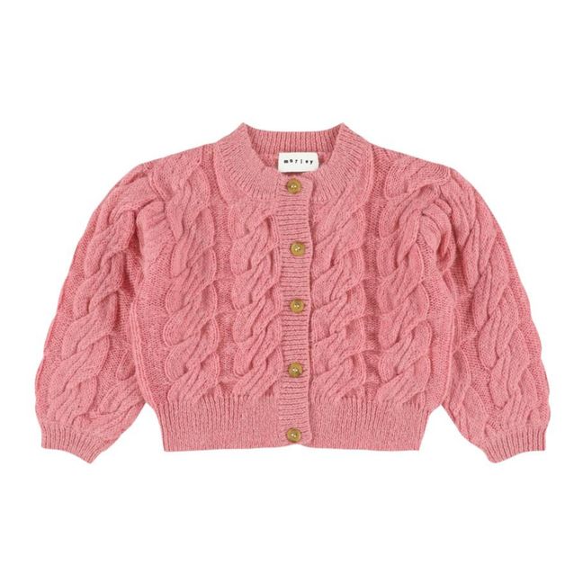 Gilet Laine Alpaga Torsadé Tilda | Rose