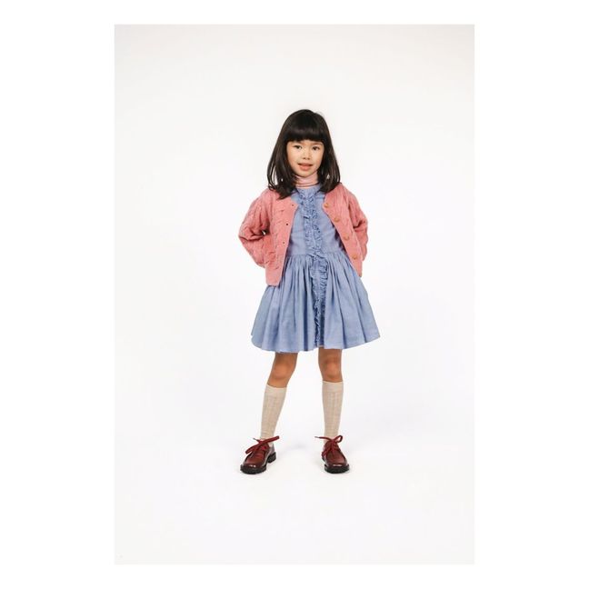 Gilet Laine Alpaga Torsadé Tilda | Rose