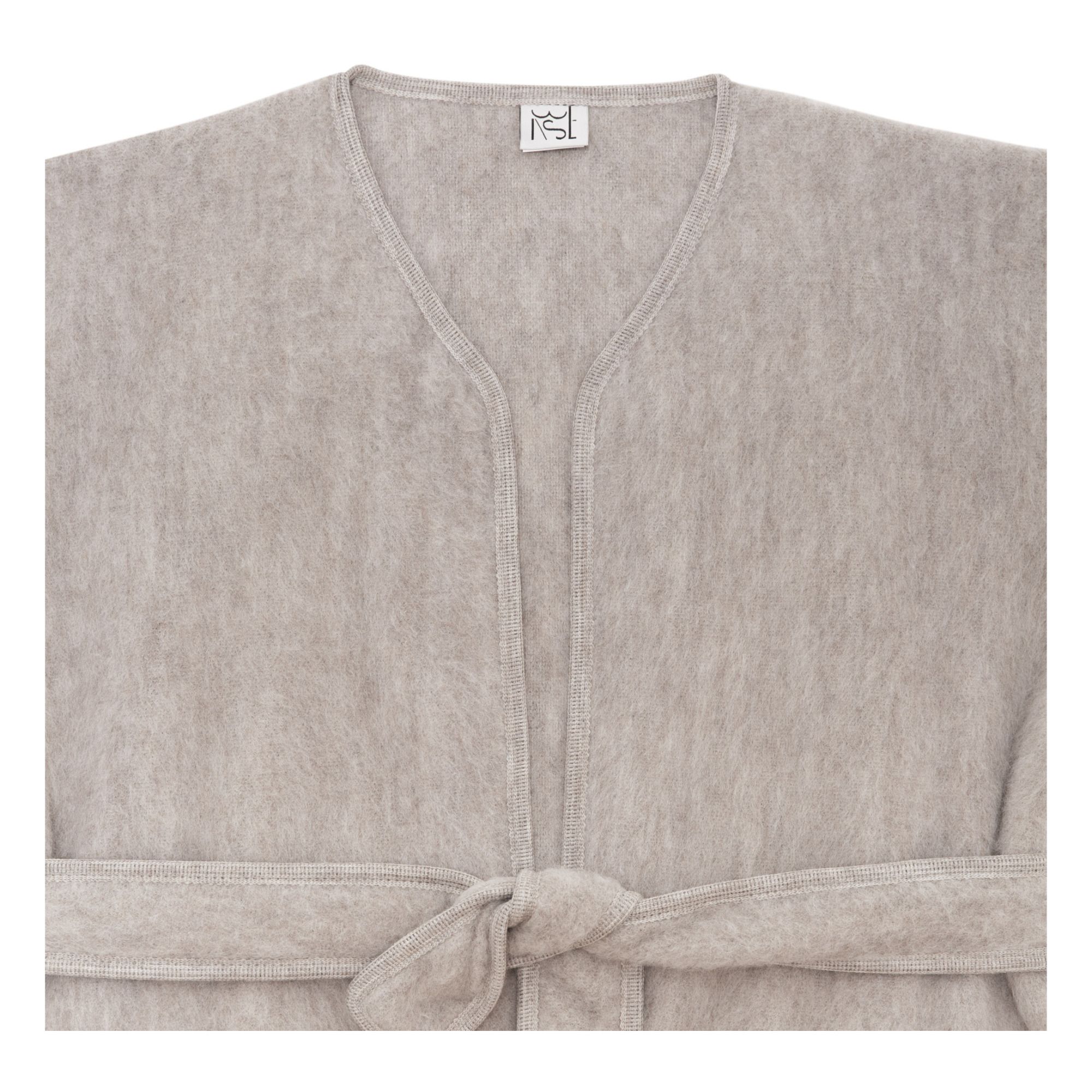 Baserange - Capas Wool Belted Jacket - Taupe grey | Smallable