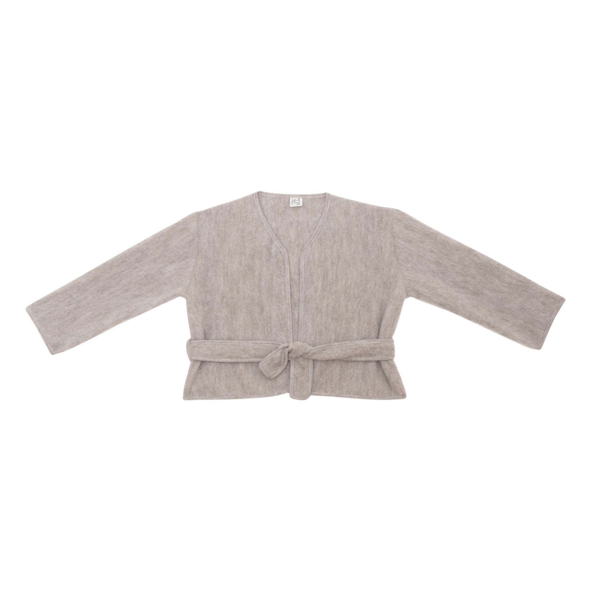 Baserange - Capas Wool Belted Jacket - Taupe grey | Smallable