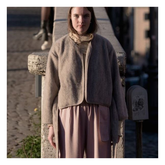 Capas Wool Belted Jacket | Taupe grey