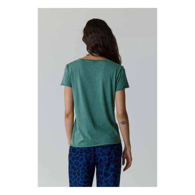 Camiseta Toro Mujer Algodón Ecológico | Verde Abeto