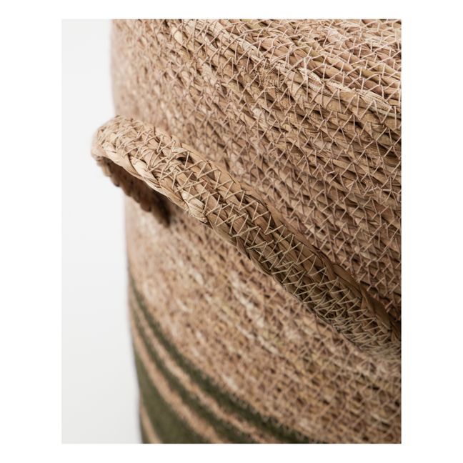 Gestreifte Körbe - 2er-Set | Khaki