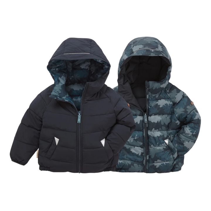 Reversible Recycled Down Jacket | Navy blue- Product image n°0
