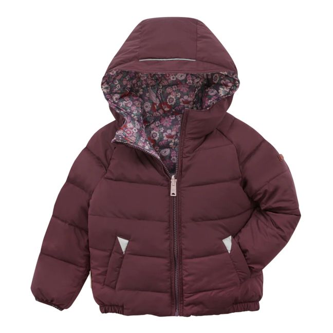 Chaqueta reversible de plumón reciclado | Rojo Cereza