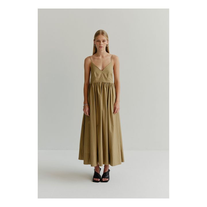 Justy Organic Cotton Dress | Beige- Imagen del producto n°2