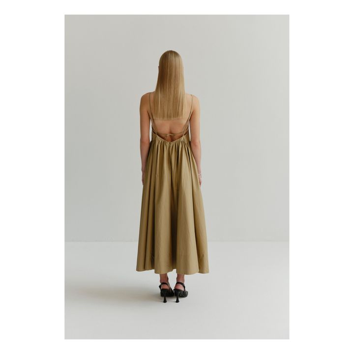 Justy Organic Cotton Dress | Beige- Imagen del producto n°3
