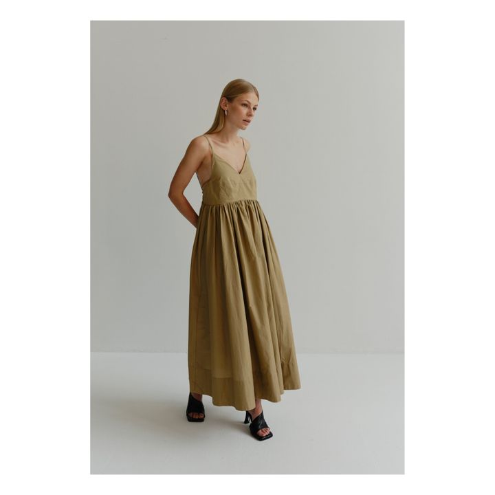 Justy Organic Cotton Dress | Beige- Imagen del producto n°1