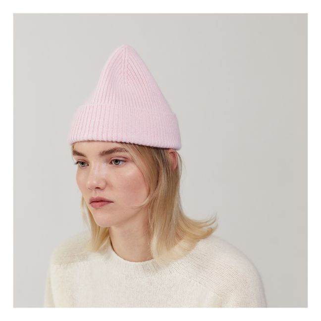 Mütze Wolle und Angora | Mattrosa