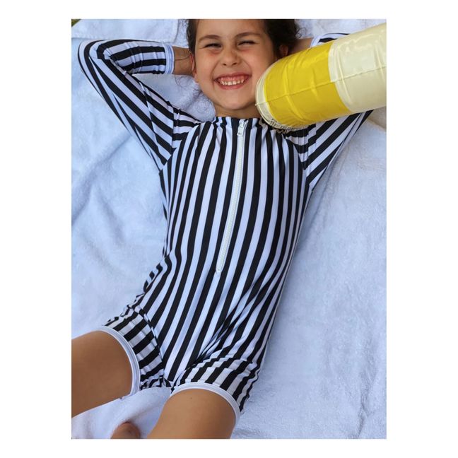 Striped Graniers UV Protection Playsuit | White